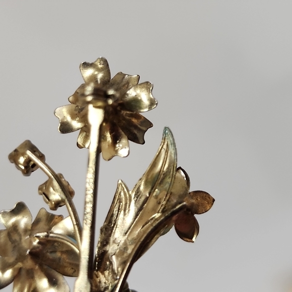 Vintage enzian flower brooch handmade in Austria - Picture 12 of 13